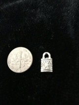 Lock antique silver charm pendant for bangle bracelet - £7.42 GBP