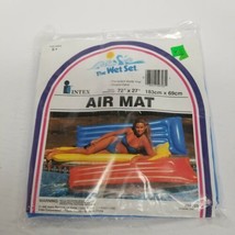 Vintage 1992 Intex The Wet Set Pool Air Mat, Blue, 72&quot; x 27&quot;, New Sealed - £17.37 GBP