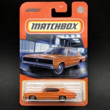 Matchbox 1966 &#39;66 Dodge Charger Car Orange Diecast 1/64 Scale #51/100 - £8.75 GBP