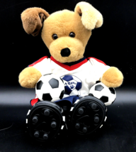 Build A Bear Workshop Brown Sugar Tan Puppy Dog Retired SOCCER Outfit Shoes 12&quot; - £16.07 GBP