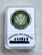 US Army Veteran Proud Served This We&#39;ll Defend Duty Honor Country Souvnier Coin - £11.63 GBP
