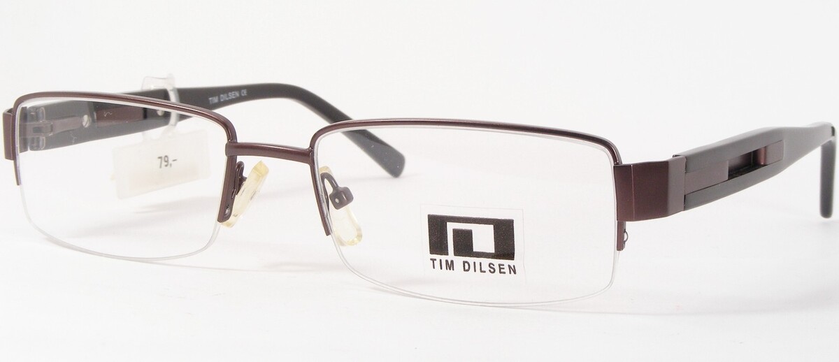 Tim Dilsen TD3754 Marrone Unico Raro Occhiali Metallo 53-18-140mm - $66.26