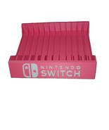 Neon Pink Nintendo Switch Video Game Case Stand Holder Fits 2 to 12 Games - $299.52 MXN