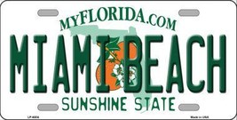 Miami Beach Florida Novelty Metal License Plate - £17.34 GBP