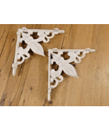 2 Cast Iron Fleur De Lis Shelf Brackets Brace Corbel Mantle Brace Porch Decor - $21.99