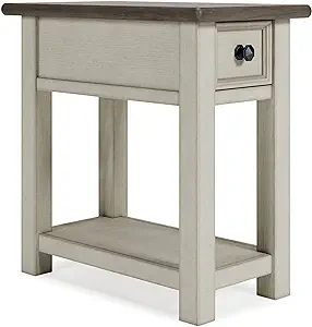 Signature Design by Ashley Bolanburg Farmhouse Chair Side End Table, Lig... - $240.99