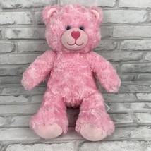 Build A Bear Pink Teddy Bear Plush Toy Stuffed Animal Girl Heart 17 Inches - $22.39