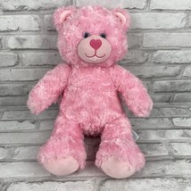 Build A Bear Pink Teddy Bear Plush Toy Stuffed Animal Girl Heart 17 Inches - £17.89 GBP