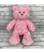Build A Bear Pink Teddy Bear Plush Toy Stuffed Animal Girl Heart 17 Inches - £17.87 GBP