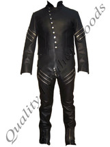 Leather Unique Military Coat Jacket Thigh Fit Pant Trouser Steampunk 9 Fn Leder - £152.80 GBP