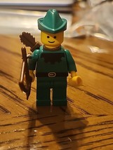 Lego Forestman Green Hat Black Print  Minifigure, Set 6066 Vintage Castle 1980&#39;s - $19.79