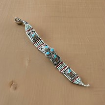 Vintage Nepal Tibetan Women Bracelet Turquoise Ethnic Coral Tibet Handmade - €18,78 EUR
