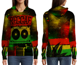 Rasta Reggae  Womens Graphic Pullover Hooded Hoodie - £27.95 GBP+
