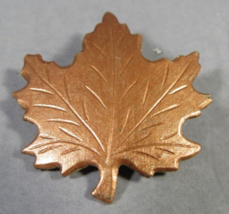 Pin-Brooch Canadian Maple Leaf Fall Lapel Fashion Copper Color 1.25&quot;. - £4.61 GBP