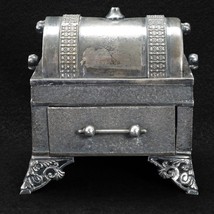 Victorian Webster Jewelry Casket Silverplate 19th Century - £98.99 GBP