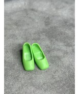 Vintage Mod Barbie Green Square Toe Heels Shoes Korea - £6.94 GBP