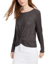 Planet Gold Juniors Twist-Front Sparkly Ribbed Top - $14.85