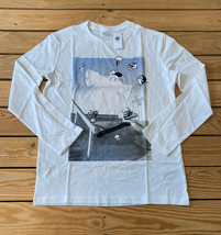old navy NWT boy’s long sleeve graphic t shirtghost Skateboard size XL White M11 - £9.15 GBP