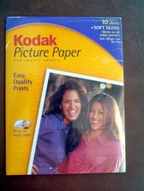 KODAK Picture Paper 10 SHEETS Soft Gloss 8 1/2" x 11" New, Sealed    - £6.59 GBP