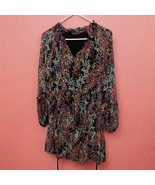 Vince Camuto Tiered Floral Dress Size S Boho Long Sleeve Elastic Wristba... - $569.66 MXN