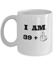 Middle Finger Mug, 40th Birthday Gifts For Men And Women, Funny Birthday Present - £17.53 GBP