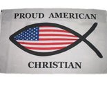 Moon 3x5 American Proud Christian Fish Jesus Premium Flag 3x5 Banner Gro... - $4.88