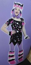 Teen Girls Monster Polka Dot Dress Hat Shoe Tops Sleeves Halloween Costume- 0/9 - £19.78 GBP