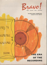 Bravo The Era of the Recording Brochure Vol 3 No 1  Year 1963  (File AA) - £10.21 GBP