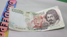 Vintage 100,000 Banca D'Italia Lire Centomila Foreign Money Banknote 1994 - £75.17 GBP