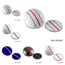 On Point 3D Golf Ball Marker. 3 Rail, Smooth or Dimpled. Various Colours. - $14.97