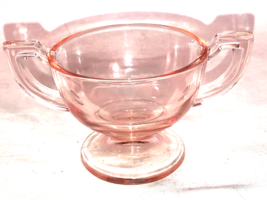Pink Depression Glass Sugar Bowl Mint - $15.99