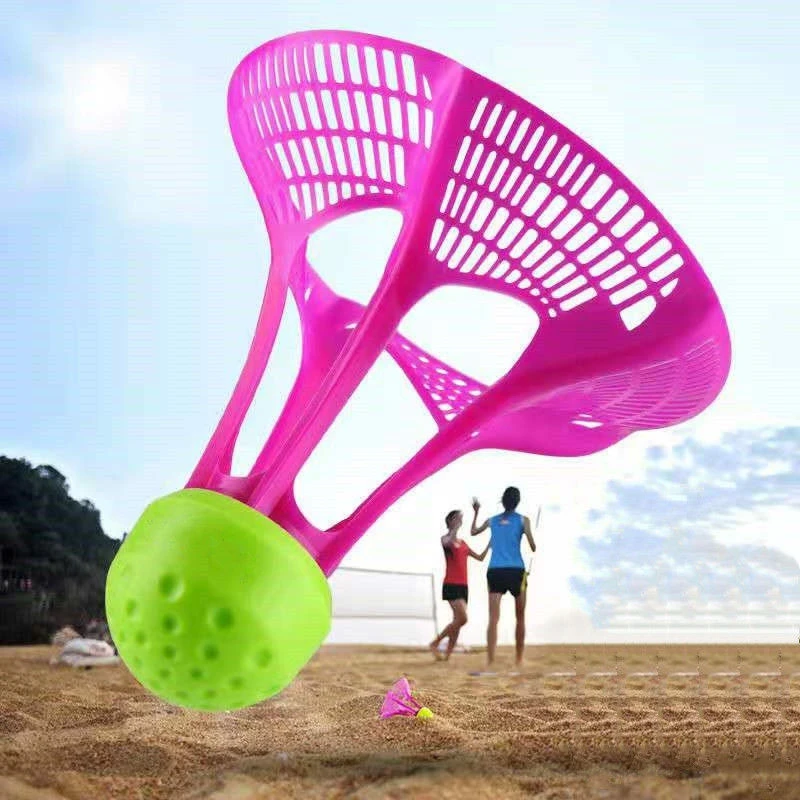  badminton windproof plastic ball nylon shuttlea stable resistance sport training balls thumb200