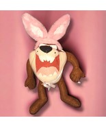 Looney Tunes 1997 Tasmanian Devil Taz Cartoon Plush Play By Play Pink Bu... - $8.09