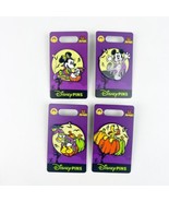 NWT New Disney Parks 2024 Halloween Mickey Minnie Pluto Donald 4 Pin Set... - $47.97 CAD