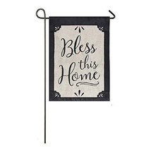 Meadow Creek Bless This Home Decorative Burlap Garden Flag-2 Sided, 12.5&quot; x 18&quot; - £11.98 GBP