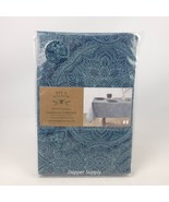 Bee & Willow Laminated Fabric Tablecloth 60x102" Rectangle Blue Etched Chambray - $28.21