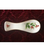 ROYAL NORFOLK CHRISTMAS HOLLY WITH RED BERRIES SPOON HOLDER 8” LONG - £6.99 GBP