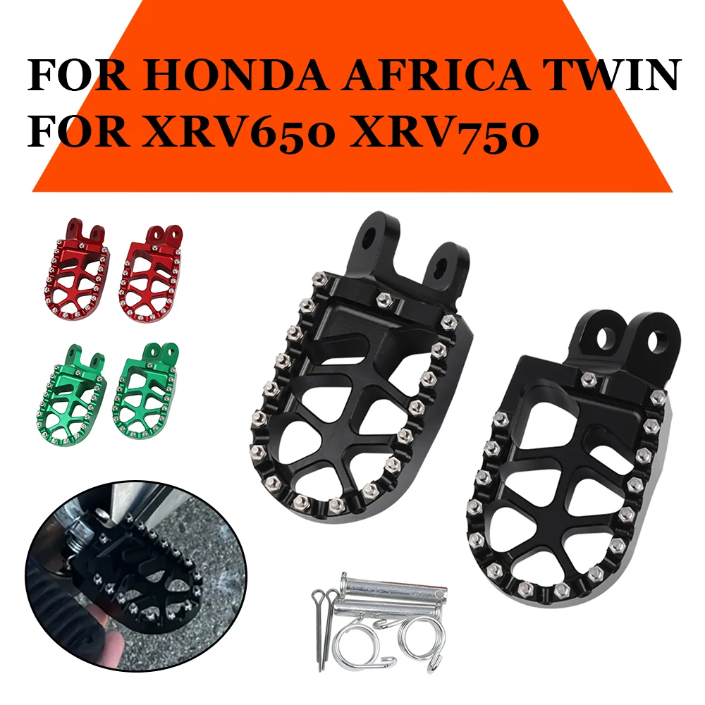 Motorcycle Cnc Foot Pegs Rests Footrest Footpeg Pedals For Honda Africa Twin Xrv - £20.16 GBP+