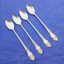 Reed Barton TIGER LILY Iced Teaspoons 1945 Art Nouveau Silverplate 4 Pcs... - £36.13 GBP