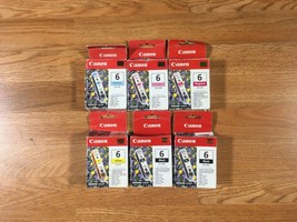 Lot of 6 Genuine Canon BCI-6 PC,PM,M,Y,K Same Day Shipping  - $47.52