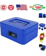 Water-Resistant Metal Cash Storage Box with Combination Lock, 7.87&quot; Comp... - $590.63 MXN