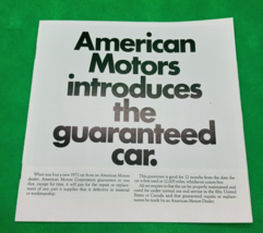 1972 American Motors AMC All Models Guaranteed New Car Sales Brochure Fc2 - £9.56 GBP