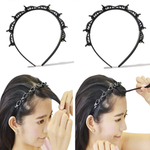 Headbands for Women Head Bands for Girls Thin Plastic Headband with Clips Hair B - £9.10 GBP
