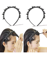 Headbands for Women Head Bands for Girls Thin Plastic Headband with Clip... - £9.18 GBP