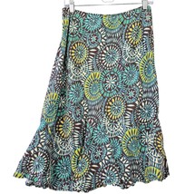 East 5th Skirt Blue Boho Midi Geometric Print Aline Stretch Waist Womens Size 12 - £7.80 GBP