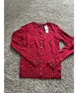 NY&amp;C 7th Avenue Design Studio Cardigan Size XS Long Sleeve Button Red Si... - €20,19 EUR