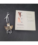 Vintage Sherry Fotopoulos Christmas Holiday Angel Metal &amp; Glass Ornament - €8,43 EUR