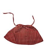 1974 Barbie Growing Up Skipper Red Houndstooth Print Tie Waist Skirt 7259 - $10.99
