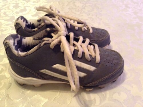Primary image for Size 11 Adidas baseball cleats soccer softball t ball shoes gray camouflage