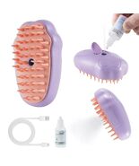 Cat Steam Brush Purple 2nd Gen Self-Cleaning Pet Hair Remover Shedding Tool - $64.35 MXN